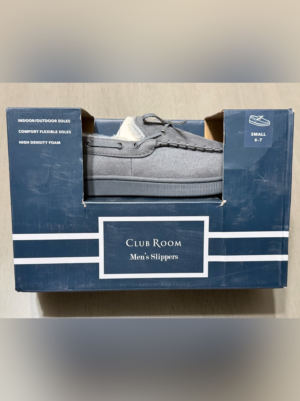 Club Room Men's Gray Slip-On Moccasins
